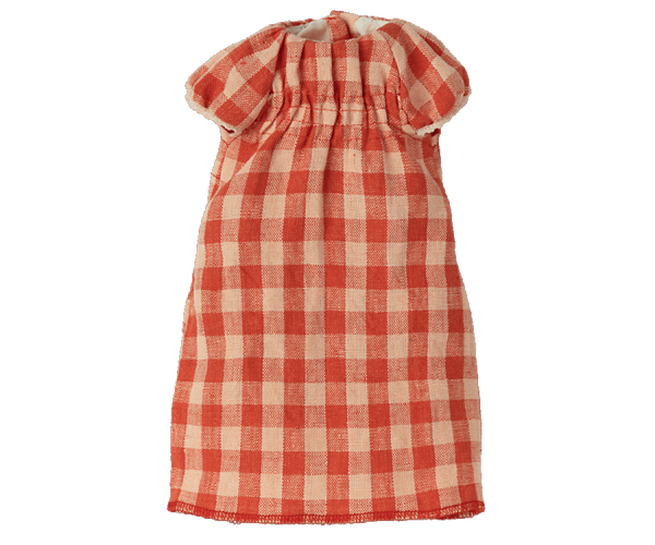 red gingham dress for Maileg soft toy bunny