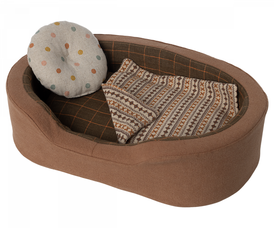 Brown Dog Basket - Maileg