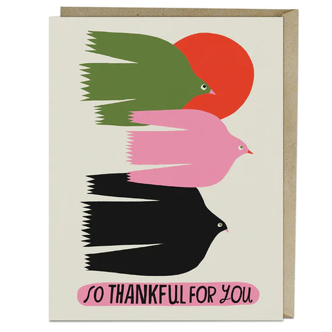 So Thankful for You Greeting Card - Em & Friends, Lisa Congdon