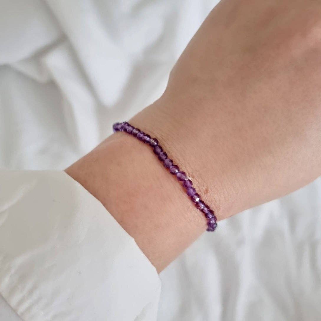 Tiny Amethyst Bracelet - Two Libra