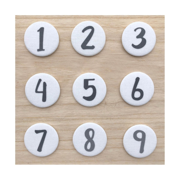 Grey 7-8-9-0 - Set of Buttons - Liezelijn