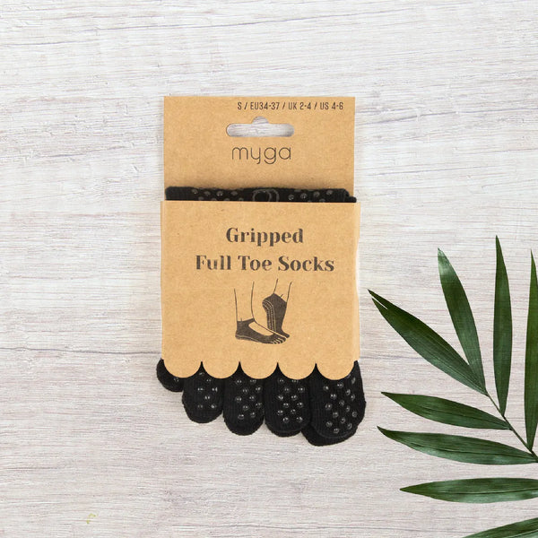 Gripped Full Toe Yoga Socks - Myga