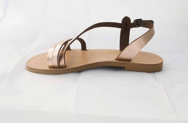 Bronze Greek Leather Sandals - Nikola Sandals