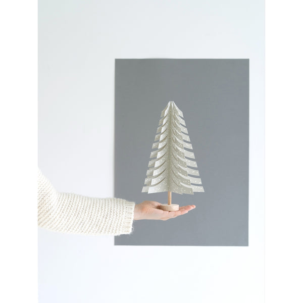 Large Grey Fir Tree Decoration - Jurianne Matter