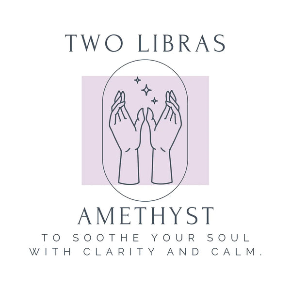 Amethyst Crystal Intention Candle - Two Libras