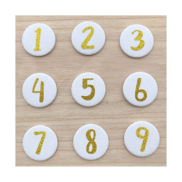 Gold 7-8-9-0 - Set of Buttons - Liezelijn