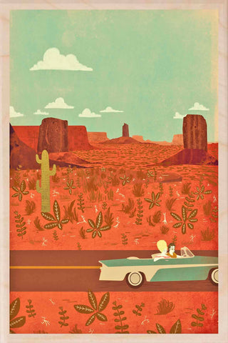 MONUMENT VALLEY wooden postcard USA - Emy Lou Holmes