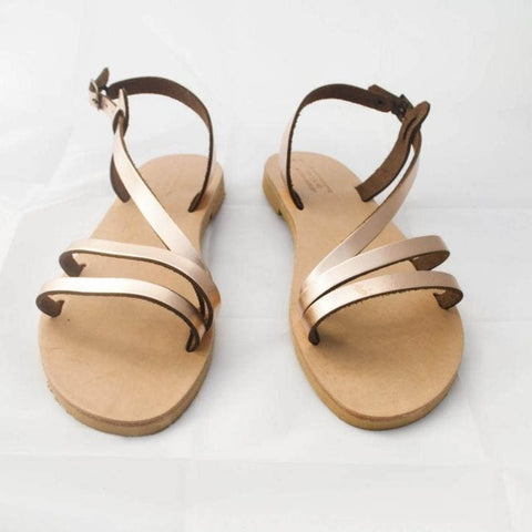 Bronze Greek Leather Sandals - Nikola Sandals