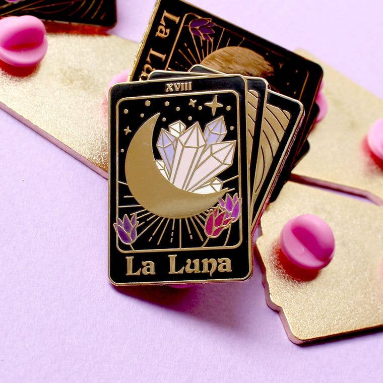 La Luna Enamel Pin - Glitter Punk