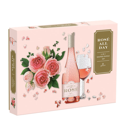 Rose All Day 2-in-1 Shaped Puzzle Set - Galison
