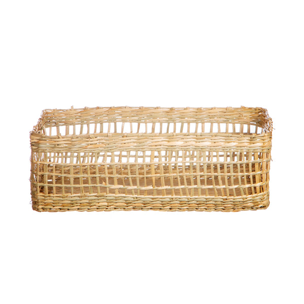 Seagrass Rectangular Storage Basket - Sass & Belle