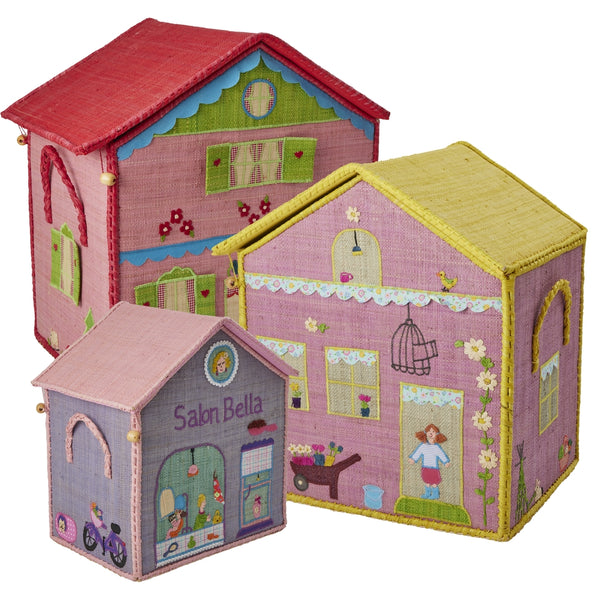 House Raffia Play & Toy Storage Basket - Rice DK