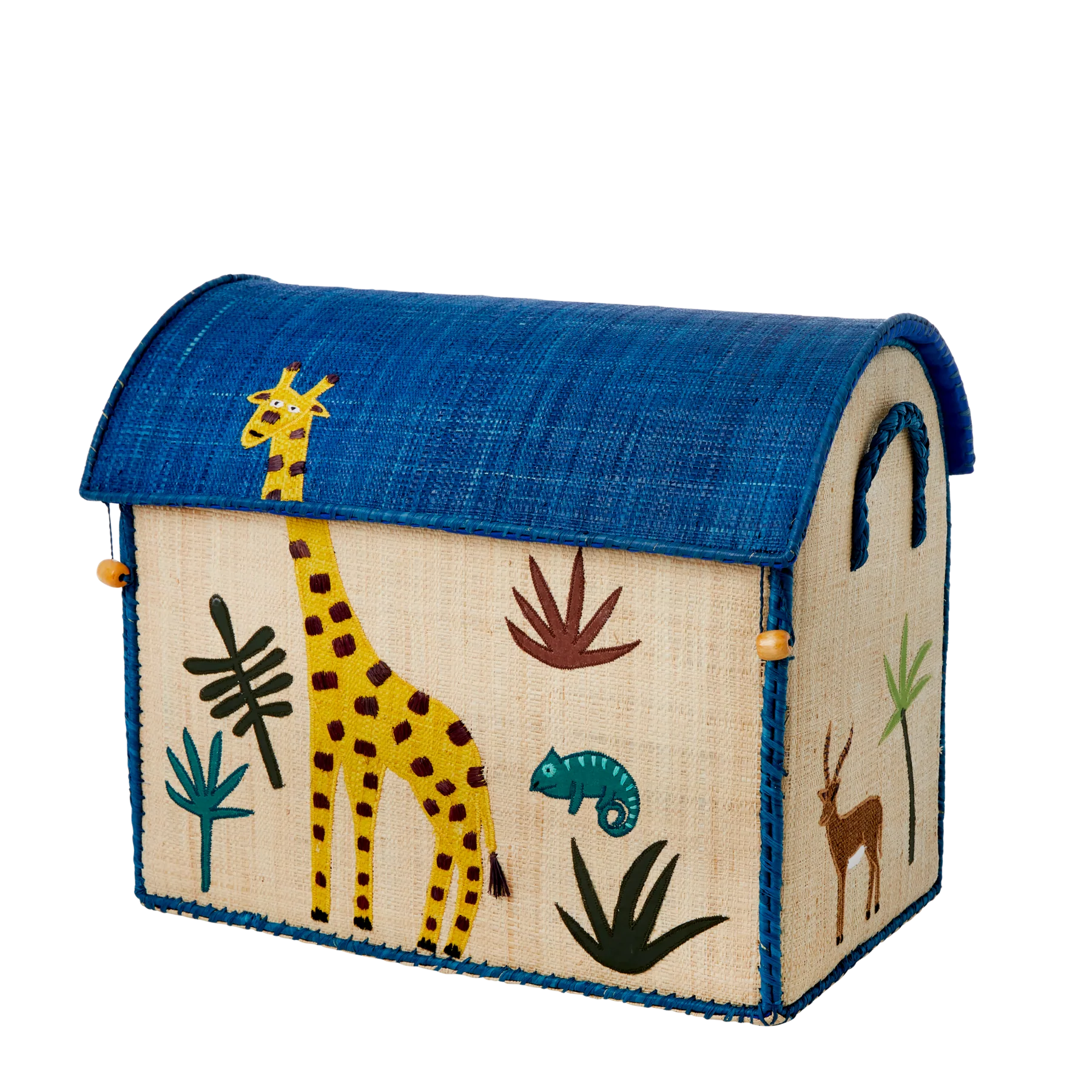 Medium Natural Jungle Raffia Play & Toy Storage Basket - Rice DK