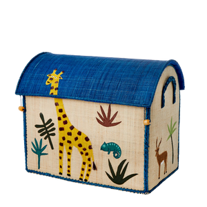 Medium Natural Jungle Raffia Play & Toy Storage Basket - Rice DK