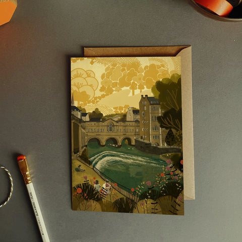 Bath Pulteney Bridge Card - Emy Lou Holmes