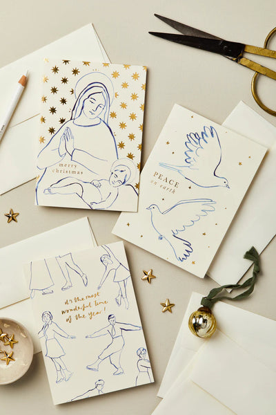 Ice Skaters 'Most Wonderful Time of the Year' Card - Wanderlust Paper Co.