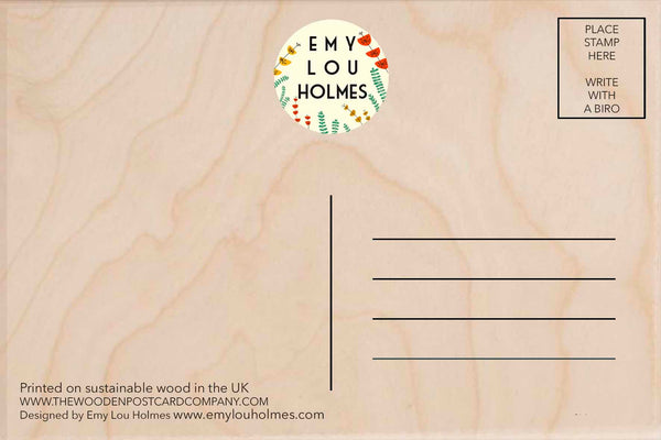 Wooden Postcard - Emy Lou Holmes