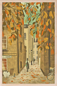 'Bath Tea Shoppe' Wooden Postcard - Emy Lou Holmes