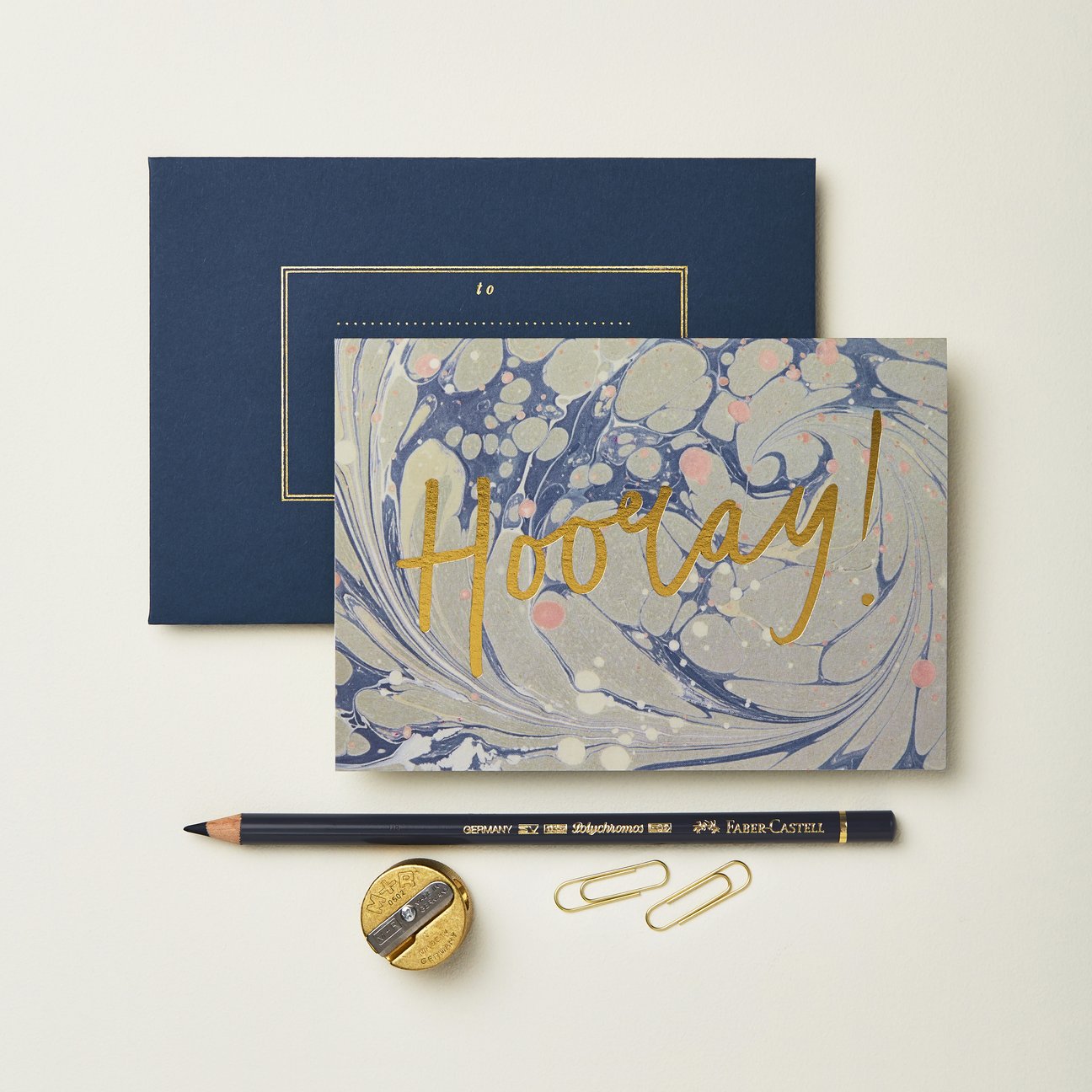 Blue Marble 'Hooray!' Card - Wanderlust Paper Co