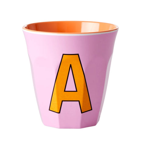 'A' Pink Melamine Cup - Rice DK
