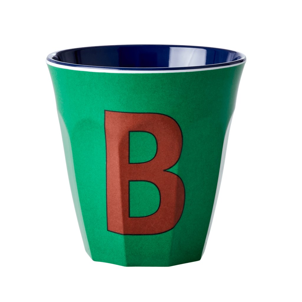 'B' Forest Green Melamine Cup - Rice DK