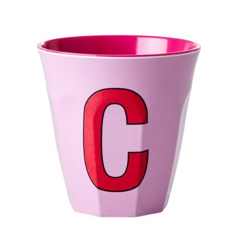 'C' Pink Melamine Cup - Rice DK