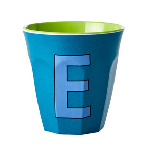 'E' Emerald Green Melamine Cup - Rice DK