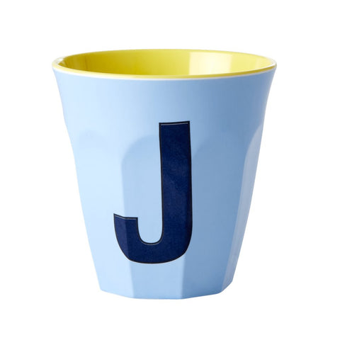 'J' Soft Blue Melamine Cup - Rice DK