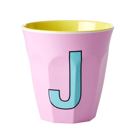 'J' Pink Melamine Cup - Rice DK