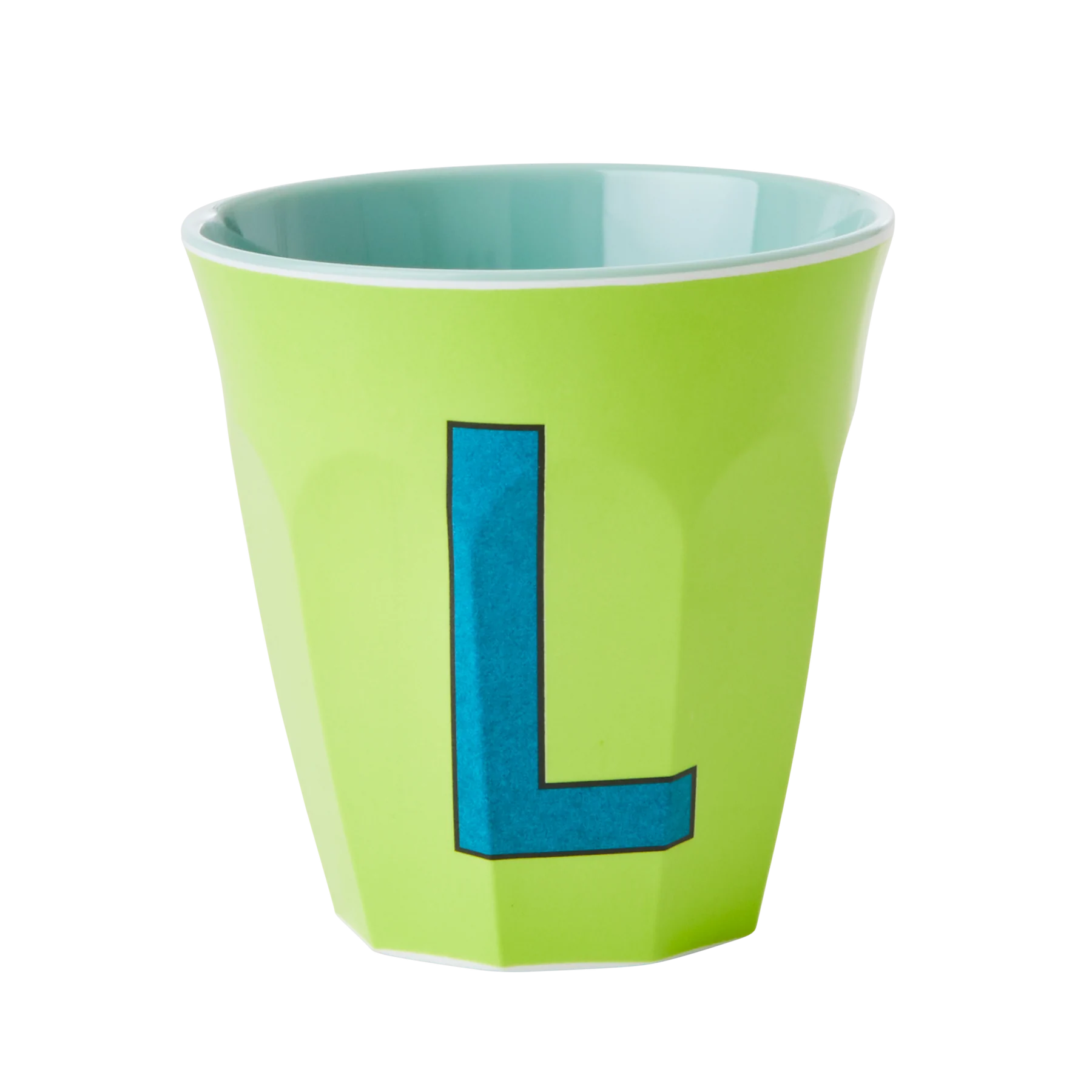 'L' Lime Green Melamine Cup - Rice DK