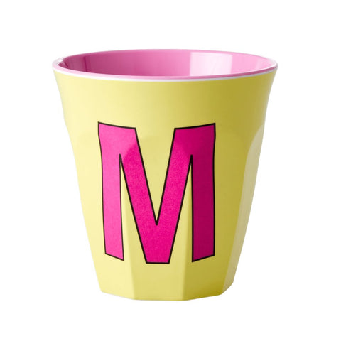 'M' Yellow Melamine Cup - Rice DK
