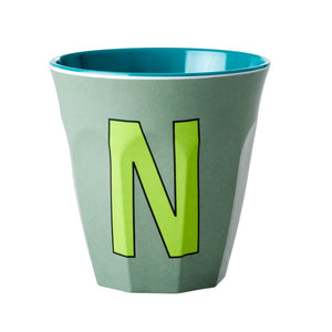 'N' Khaki Melamine Cup - Rice DK