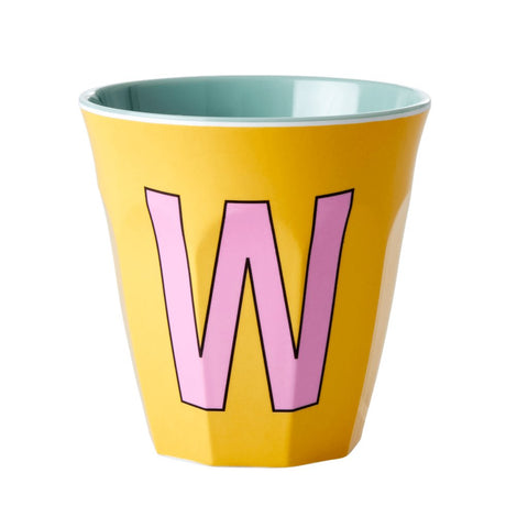 'W' Yellow Melamine Cup - Rice DK