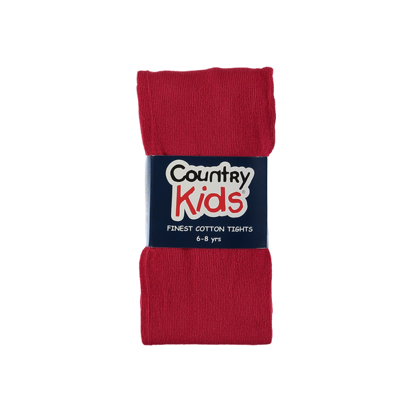 Luxury Cotton Tights in Ruby Red - Country Kids
