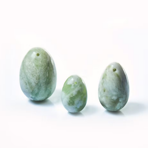 Set of 3 Green Jade Yoni Eggs - Sentara Holistic