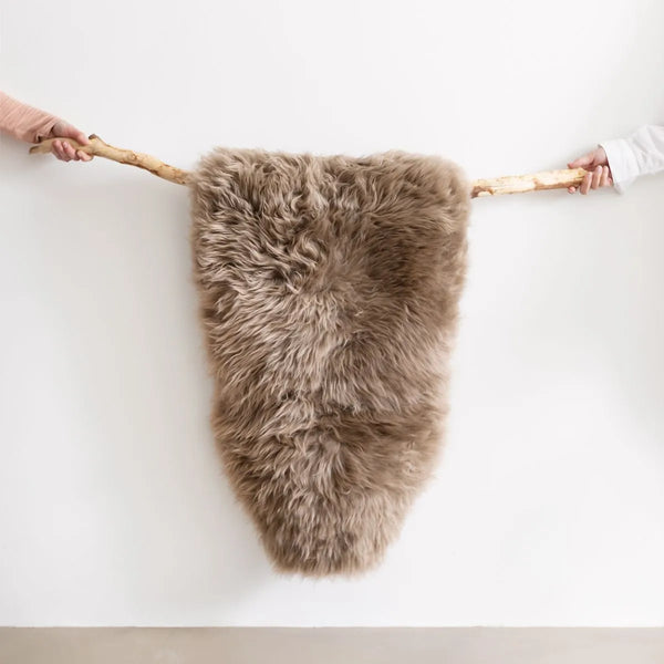 Taupe Ethically Crafted Sheepskin Rug - Surrey Style