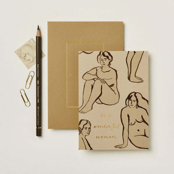 Nudes 'To a Wonderful Woman' Card - Wanderlust Paper Co
