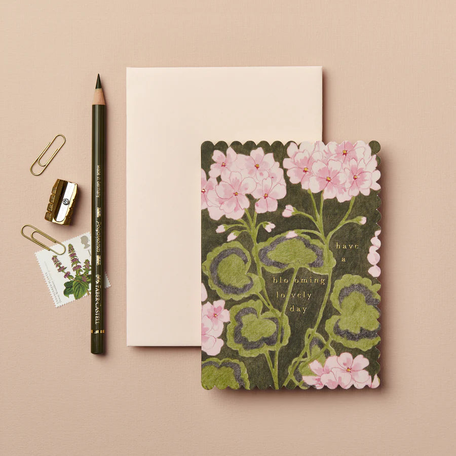 Geranium 'Blooming Lovely Day' Card - Wanderlust Paper Co.