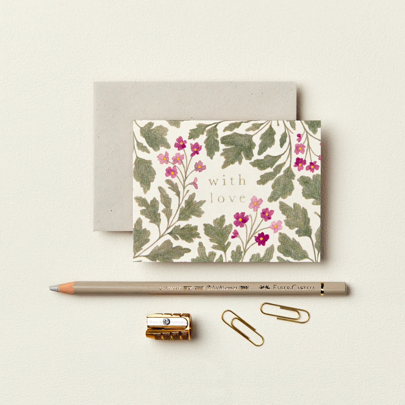 Flora 'With Love' Mini Card - Wanderlust Paper Co.