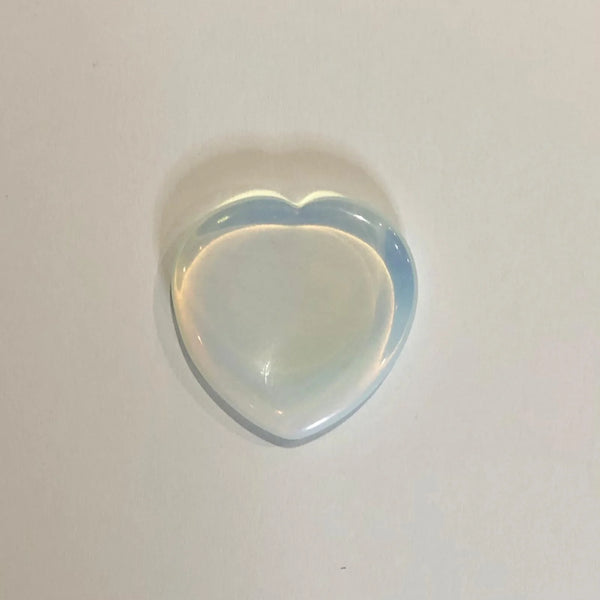 Opalite Heart Worry Thumb Stone - Two Libras