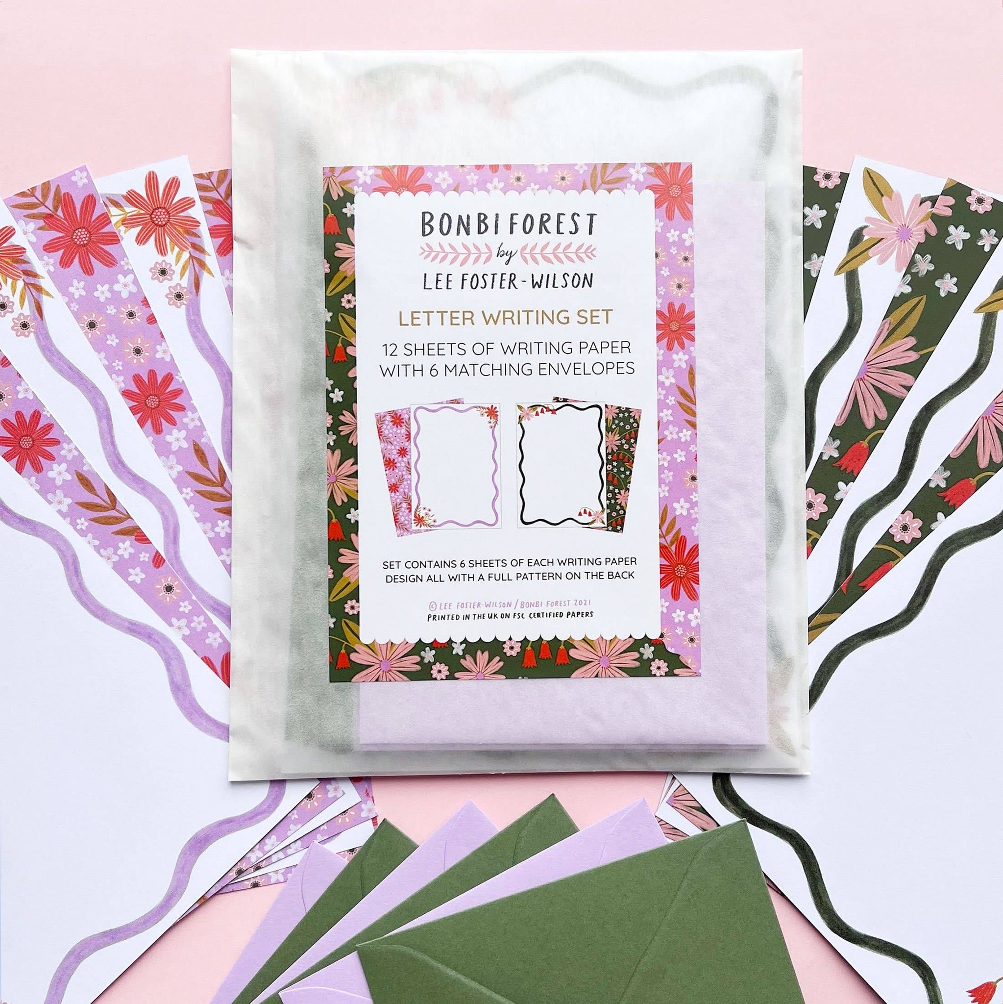 Garden Florals Letter Writing Set - Bonbi Forest