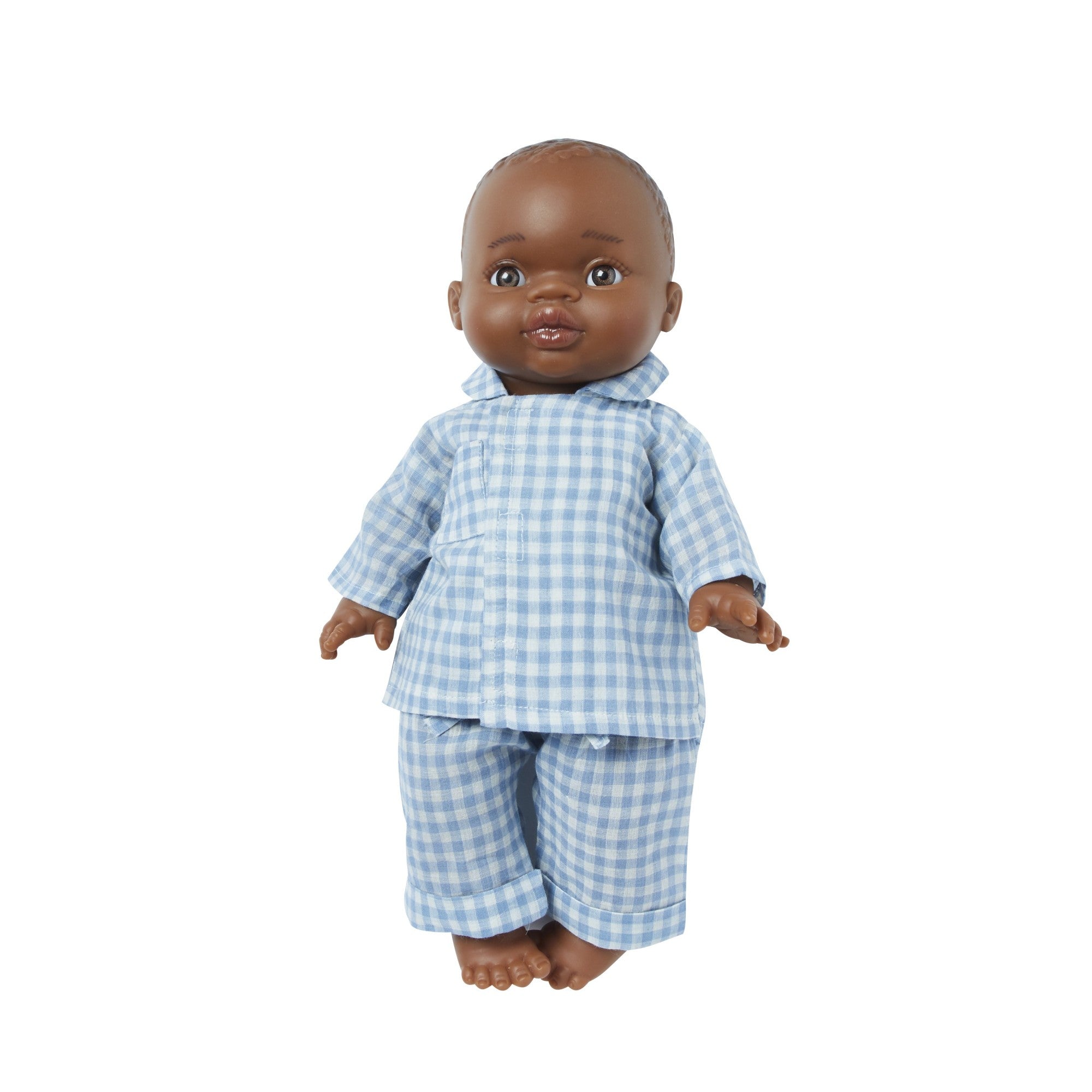 Blue Ecru Vichy Chouchou Doll Pyjamas - Bonheur du Jour Paris