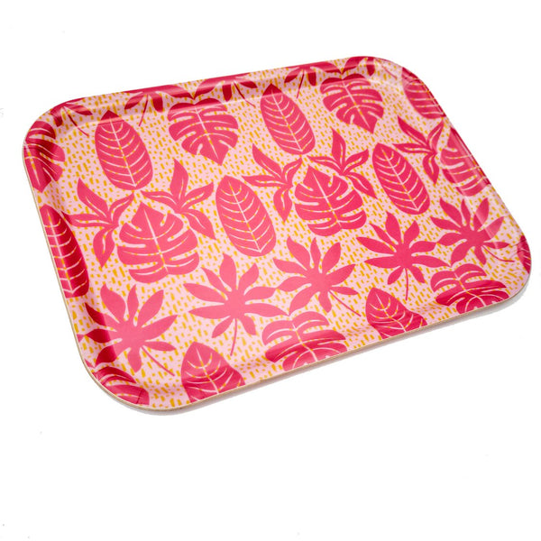 Pink Palms Small Rectangular Tray - Gabrielle Good