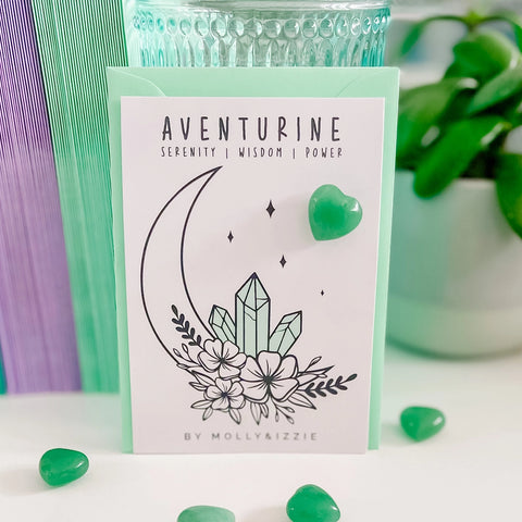 Aventurine Crystal Greeting Card - By Molly&Izzie