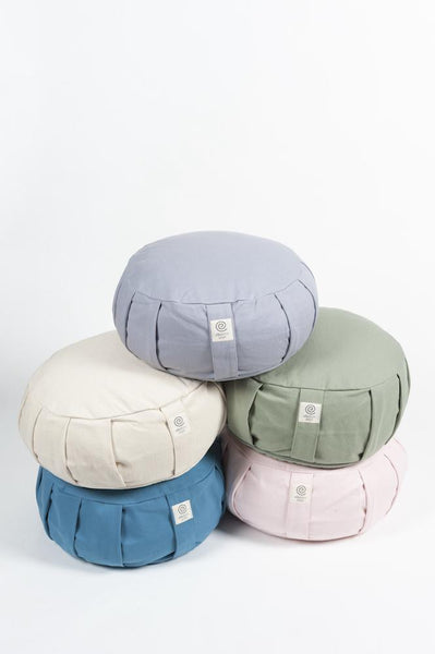 Organic Cotton Round Meditation Cushions - Ekotex Yoga