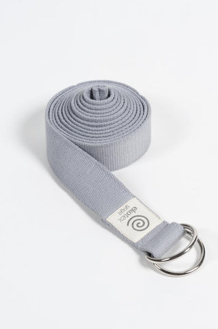 Calm Grey Organic Cotton Yoga Strap - Ekotex Yoga