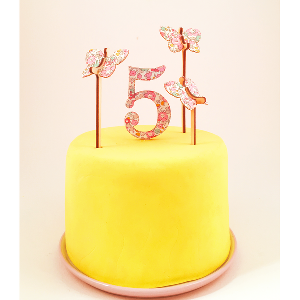 Betsy Ann Liberty Numbers Cake Topper - Eleanor Moss Studio