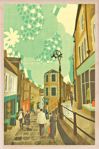 'Frome, Catherine Hill' Wooden Postcard - Emy Lou Holmes