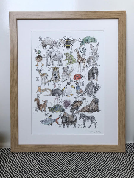 Animal Alphabet Print - Kathryn Pow Art