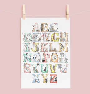 The Letter Alphabet Print - Kathryn Pow Art